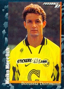 Cromo Heiko Herrlich - German Football Bundesliga 1996-1997 - Panini
