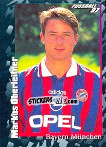 Sticker Markus Oberleitner - German Football Bundesliga 1996-1997 - Panini