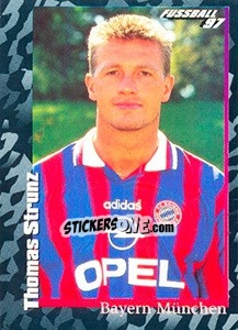 Sticker Thomas Strunz - German Football Bundesliga 1996-1997 - Panini