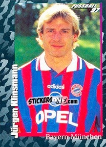 Sticker Jürgen Klinsmann - German Football Bundesliga 1996-1997 n. 44 - Panini