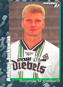 Cromo Andrzej Juskowiak - German Football Bundesliga 1996-1997 - Panini