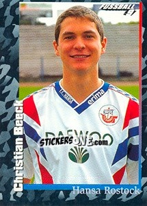 Sticker Christian Beeck - German Football Bundesliga 1996-1997 - Panini