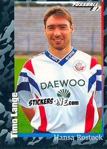 Sticker Timo Lange - German Football Bundesliga 1996-1997 - Panini