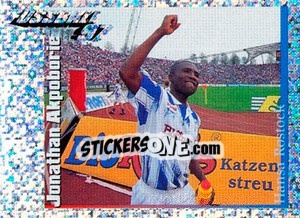 Sticker Action Bild Jonathan Akpoborie - German Football Bundesliga 1996-1997 - Panini
