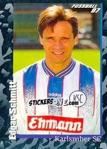 Sticker Edgar Schmitt - German Football Bundesliga 1996-1997 - Panini