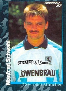 Sticker Manfred Schwabl - German Football Bundesliga 1996-1997 - Panini