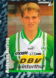 Cromo Andreas Herzog - German Football Bundesliga 1996-1997 - Panini