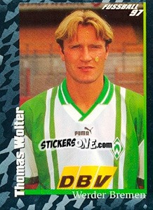 Sticker Thomas Wolter - German Football Bundesliga 1996-1997 - Panini