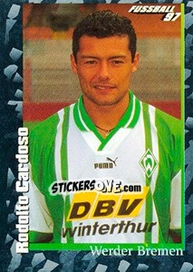 Cromo Rodolfo Cardoso - German Football Bundesliga 1996-1997 - Panini