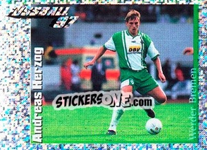 Cromo Action Bild Andreas Herzog - German Football Bundesliga 1996-1997 - Panini