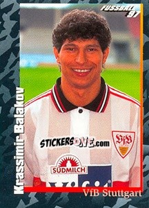 Cromo Krassimir Balakov - German Football Bundesliga 1996-1997 - Panini
