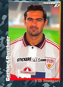 Sticker Gerhard Poschner - German Football Bundesliga 1996-1997 n. 256 - Panini