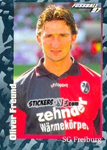 Sticker Oliver Freund - German Football Bundesliga 1996-1997 - Panini