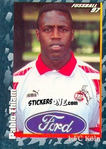 Cromo Pablo Thiam - German Football Bundesliga 1996-1997 - Panini