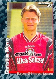 Sticker Christian Wörns - German Football Bundesliga 1996-1997 - Panini