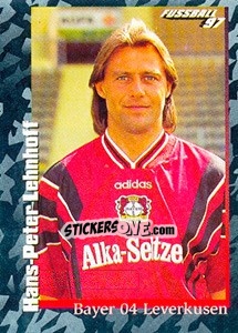 Sticker Hans-Peter Lehnhoff - German Football Bundesliga 1996-1997 - Panini
