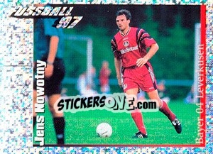 Cromo Action Bild Jens Nowotny - German Football Bundesliga 1996-1997 - Panini