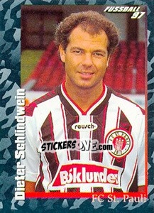 Cromo Dieter Schlindwein - German Football Bundesliga 1996-1997 - Panini