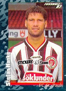Sticker Stefan Hanke - German Football Bundesliga 1996-1997 - Panini