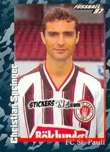 Cromo Carsten Springer - German Football Bundesliga 1996-1997 - Panini