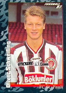 Sticker Oliver Schweißing - German Football Bundesliga 1996-1997 - Panini