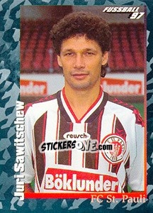 Cromo Juri Sawitschew - German Football Bundesliga 1996-1997 - Panini