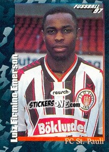 Cromo Luiz Firmino Emerson - German Football Bundesliga 1996-1997 - Panini