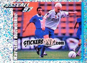 Cromo Action Bild Karsten Hutwelker - German Football Bundesliga 1996-1997 - Panini