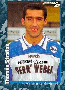 Cromo Thomas Stratos - German Football Bundesliga 1996-1997 - Panini