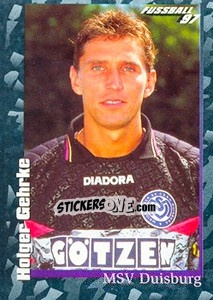 Cromo Holger Gehrke - German Football Bundesliga 1996-1997 - Panini