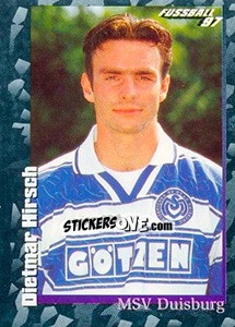Sticker Dietmar Hirsch - German Football Bundesliga 1996-1997 - Panini