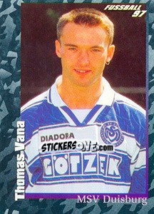 Sticker Thomas Vana - German Football Bundesliga 1996-1997 - Panini