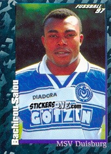 Cromo Bachirou Salou - German Football Bundesliga 1996-1997 - Panini