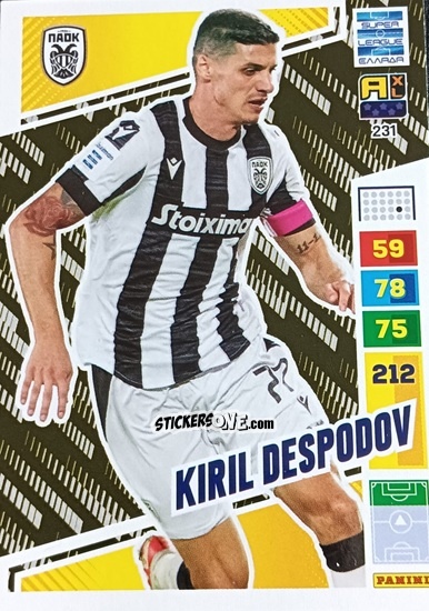 Sticker Kiril Despodov - Super League Greece 2023-2024. Adrenalyn XL
 n. 231 - Panini