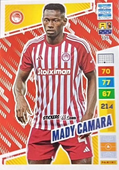 Figurina Mady Camara - Super League Greece 2023-2024. Adrenalyn XL
 n. 135 - Panini