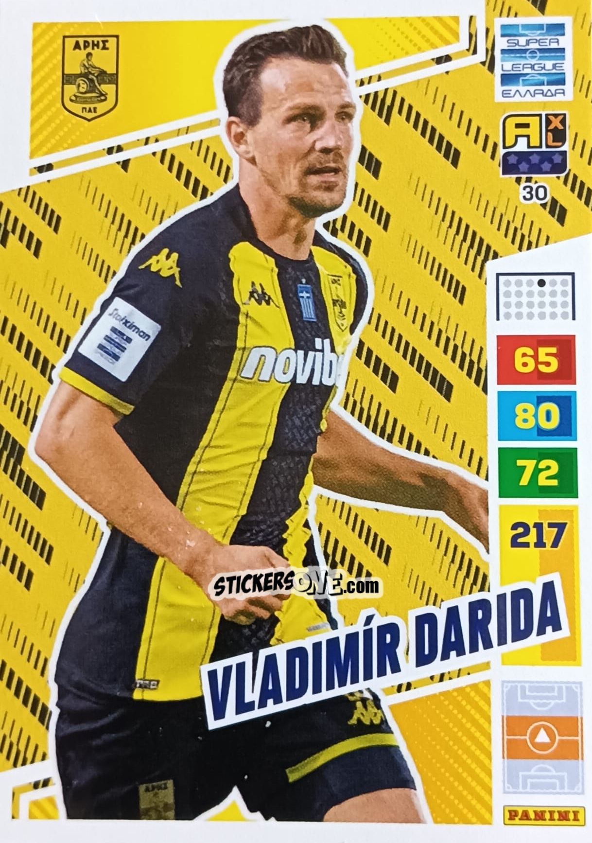 Sticker Vladimir Darida - Super League Greece 2023-2024. Adrenalyn XL
 n. 30 - Panini