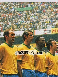 Sticker Os tricampeões - Brasil de Todas as Copas - Panini