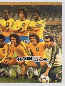 Sticker A seleção terceira colocada - Brasil de Todas as Copas n. 91 - Panini