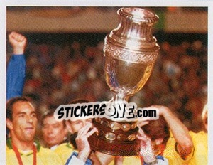 Sticker 1997 marca o penta - Brasil de Todas as Copas - Panini