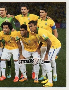 Sticker Brasil x Espanha - Brasil de Todas as Copas n. 252 - Panini