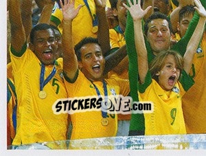 Sticker É tetra! - Brasil de Todas as Copas n. 257 - Panini