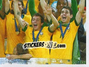Sticker É tetra! - Brasil de Todas as Copas n. 258 - Panini