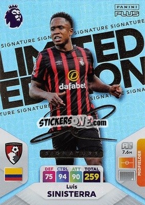 Figurina Luis Sinisterra - English Premier League 2023-2024. Adrenalyn XL Plus
 - Topps