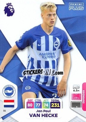 Sticker Jan Paul van Hecke - English Premier League 2023-2024. Adrenalyn XL Plus
 n. 86 - Topps
