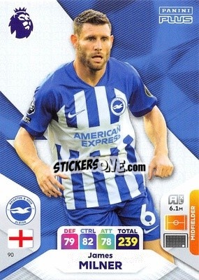 Sticker James Milner - English Premier League 2023-2024. Adrenalyn XL Plus
 n. 90 - Topps