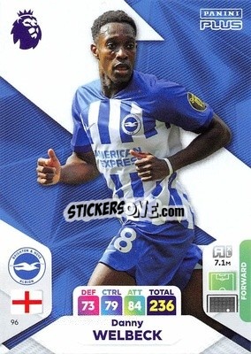 Sticker Danny Welbeck - English Premier League 2023-2024. Adrenalyn XL Plus
 n. 96 - Topps