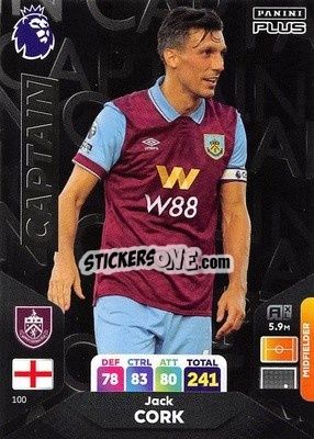Cromo Jack Cork - English Premier League 2023-2024. Adrenalyn XL Plus
 n. 100 - Topps