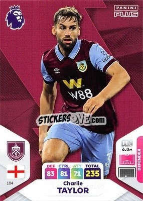 Sticker Charlie Taylor - English Premier League 2023-2024. Adrenalyn XL Plus
 n. 104 - Topps