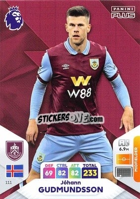 Figurina Johann Gudmundsson - English Premier League 2023-2024. Adrenalyn XL Plus
 - Topps