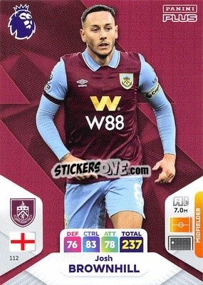 Sticker Josh Brownhill - English Premier League 2023-2024. Adrenalyn XL Plus
 n. 112 - Topps